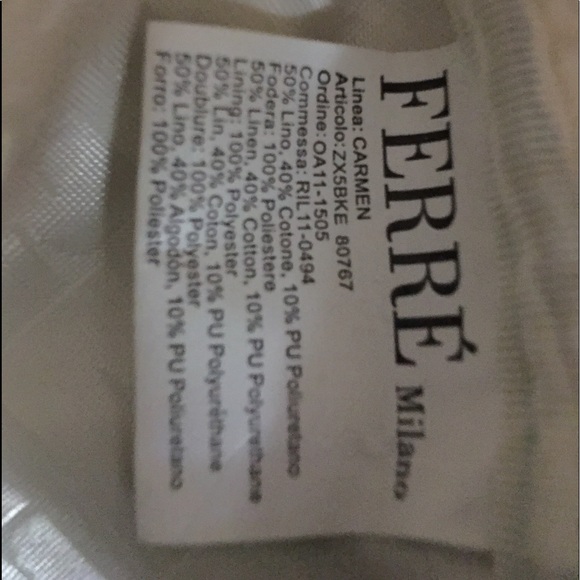 FERRE Milano light green/turquoise canvas 2-way bowling bag. NWOT - Picture 7 of 8